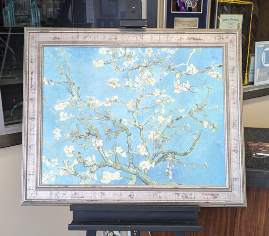 Van Gough Almond Blossom framed hand-touched poster