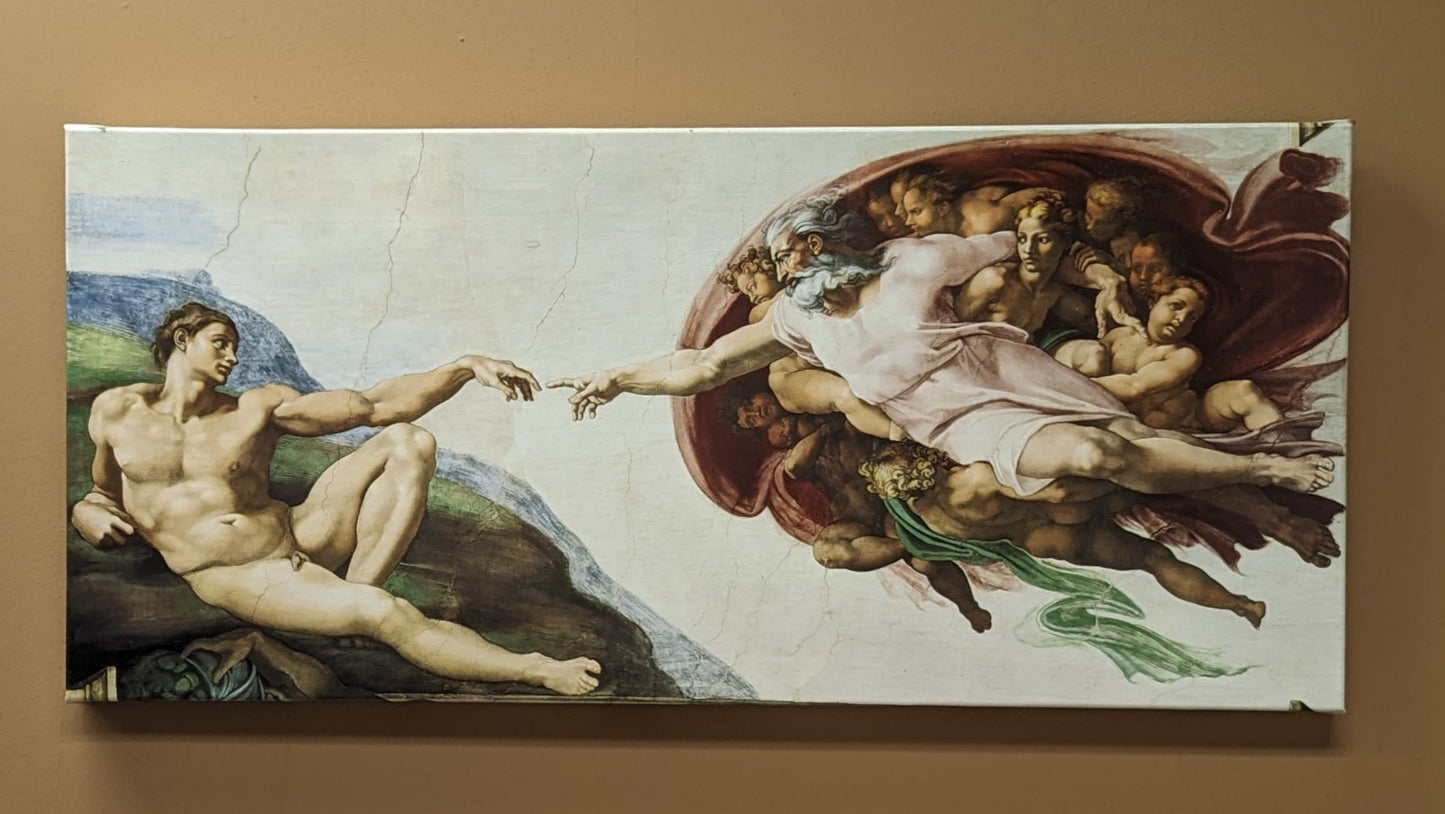 The Creation of Adam stretched canvas print