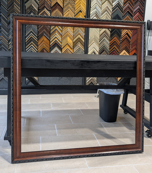 Large walnut veneer frame