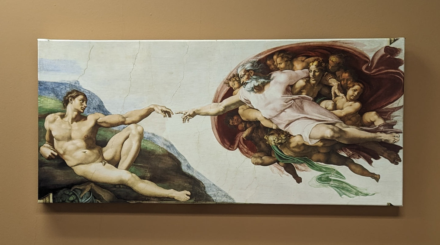The Creation of Adam stretched canvas print