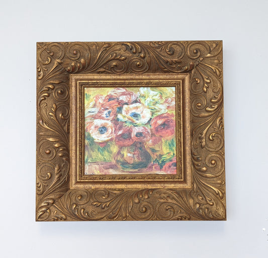 Classic floral framed giclee canvas print